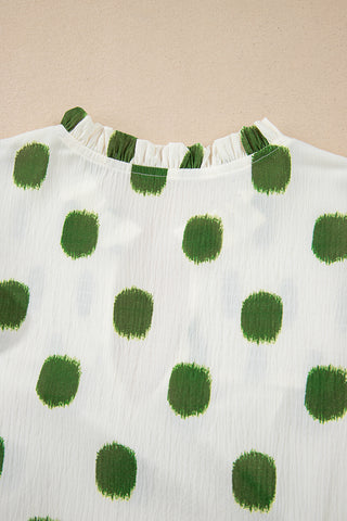 Dot Girl Summer Top - Green