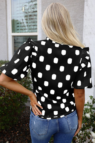 Dot Girl Summer Top - Black