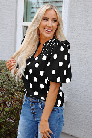 Dot Girl Summer Top - Black