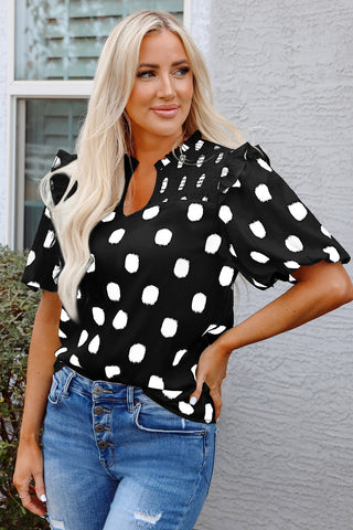 Dot Girl Summer Top - Black