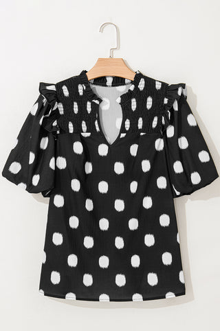 Dot Girl Summer Top - Black