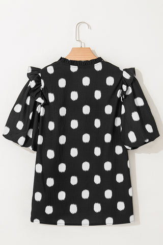 Dot Girl Summer Top - Black