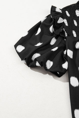 Dot Girl Summer Top - Black