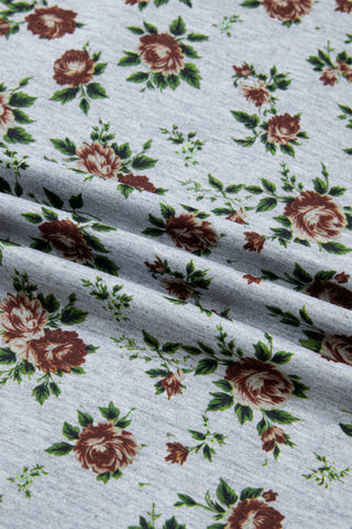Denim Details Top - Floral