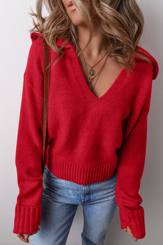 Collared Sweater - Red