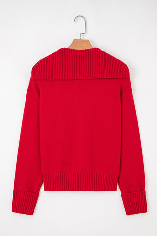 Collared Sweater - Red