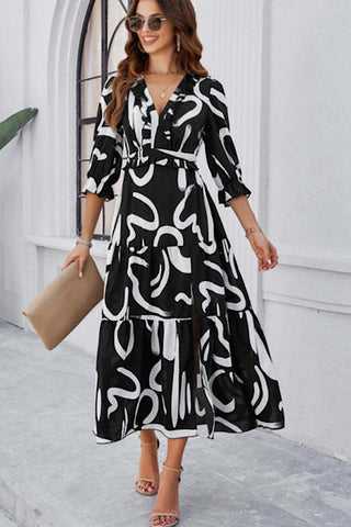 Cut Out Maxi Dress - Black
