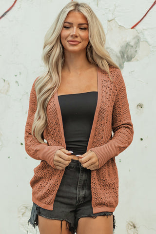 Mocha Mornings Cardigan - Rust
