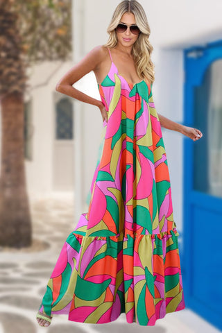 Vibrant Abstract Maxi Dress