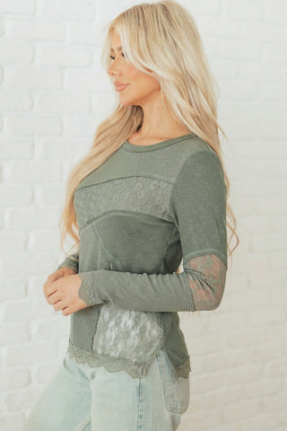 Mixed Pattern Spring Thermal - Green