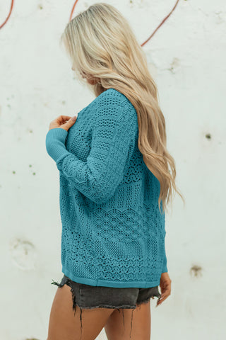 Mocha Mornings Cardigan - Teal