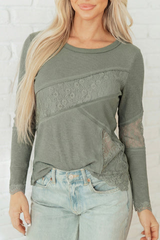 Mixed Pattern Spring Thermal - Green