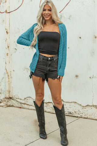 Mocha Mornings Cardigan - Teal