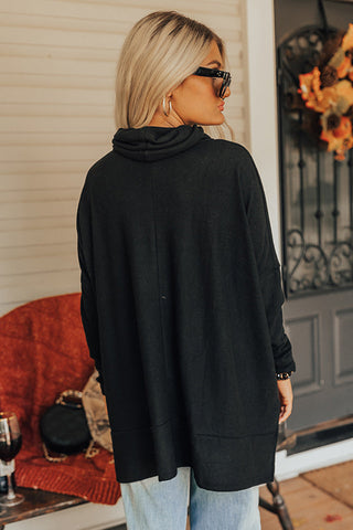 Flowy Cowl Neck - Black