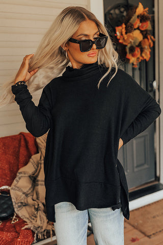 Flowy Cowl Neck - Black