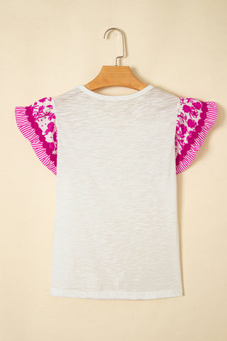 Flutter Sleeve Top - Pink