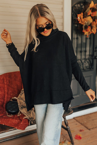 Flowy Cowl Neck - Black