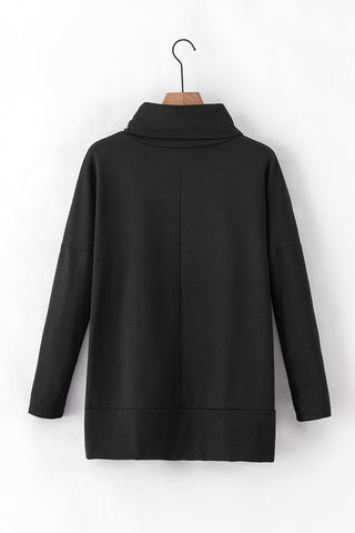 Flowy Cowl Neck - Black