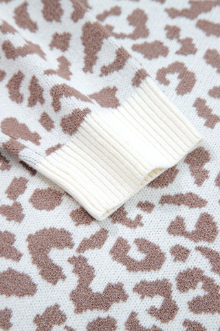 Leopard Cardigan - White