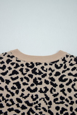 Leopard Cardigan - Beige