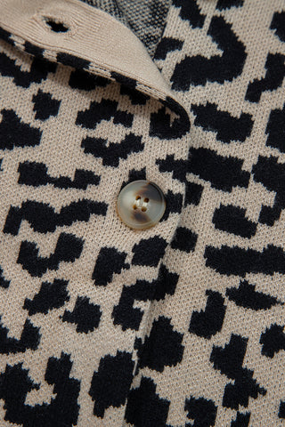 Leopard Cardigan - Beige
