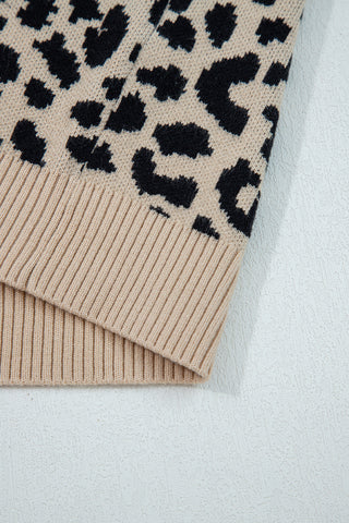 Leopard Cardigan - Beige