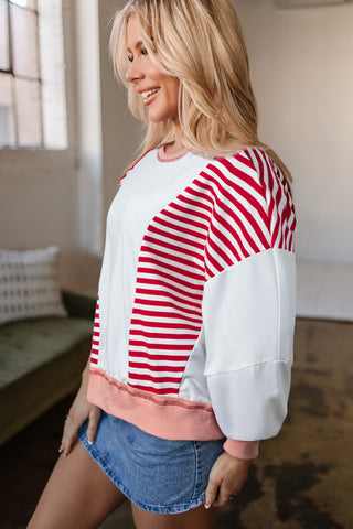 Oversized Red Sweatshirt