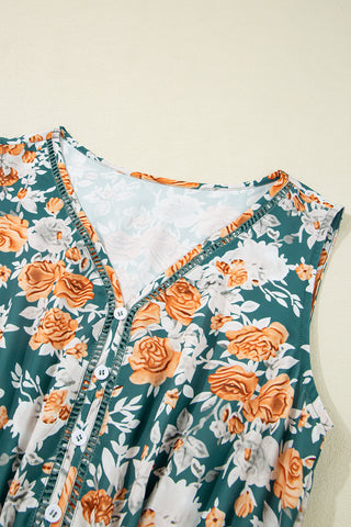Tangerine Bloom Maxi Dress