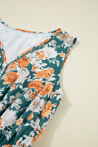 Tangerine Bloom Maxi Dress