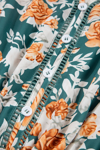 Tangerine Bloom Maxi Dress