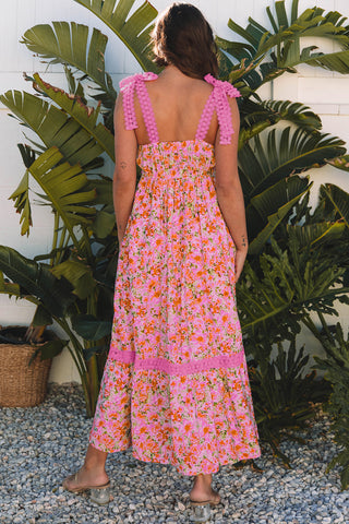 Spring Romance Sundress - Dark Pink