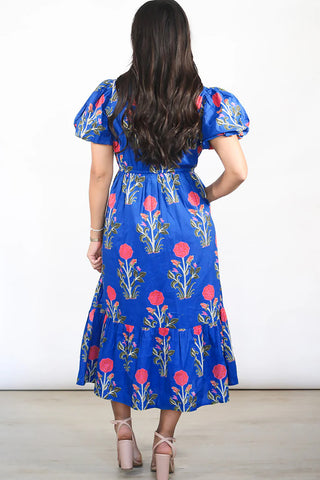Poppy Midi Dress - Royal Blue