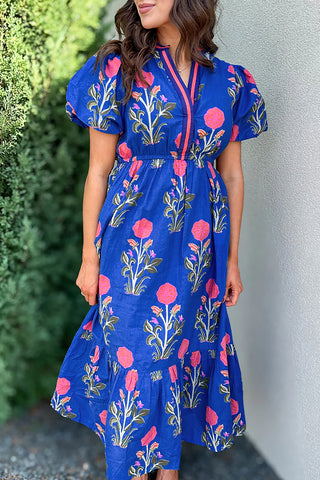 Poppy Midi Dress - Royal Blue