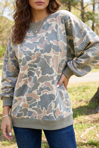Camo Crew Neck Sweatshirt