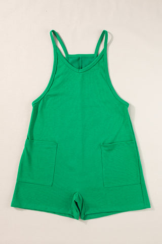 Spaghetti Strap Romper - Green