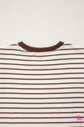 Sleeveless Striped Top - Brown