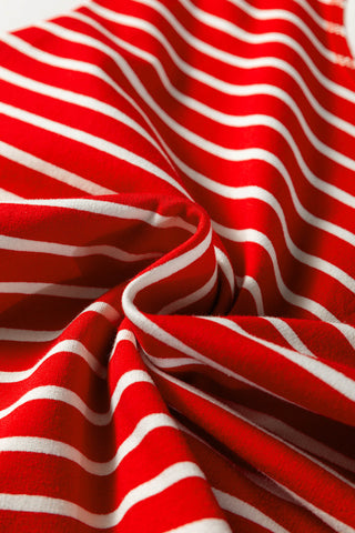 Sleeveless Striped Top - Red