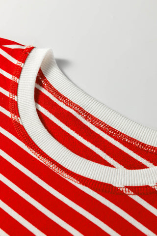 Sleeveless Striped Top - Red