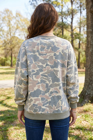 Camo Crew Neck Sweatshirt