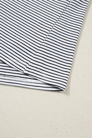 A Hint of Pink Striped Top