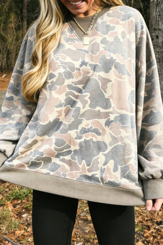 Camo Crew Neck Sweatshirt