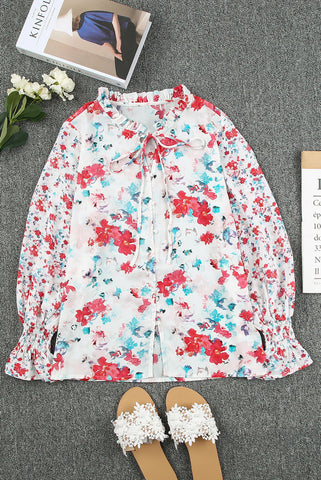Floral Blouse - Red Floral