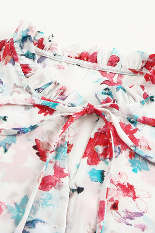 Floral Blouse - Red Floral