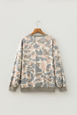 Camo Crew Neck Sweatshirt