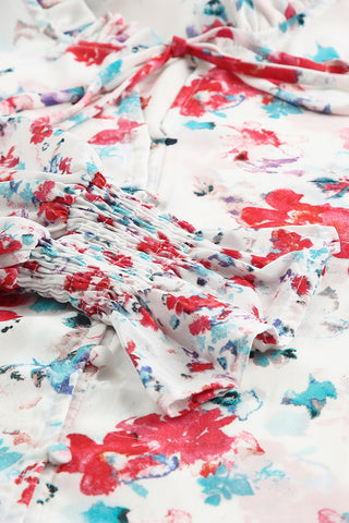 Floral Blouse - Red Floral