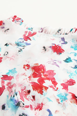 Floral Blouse - Red Floral