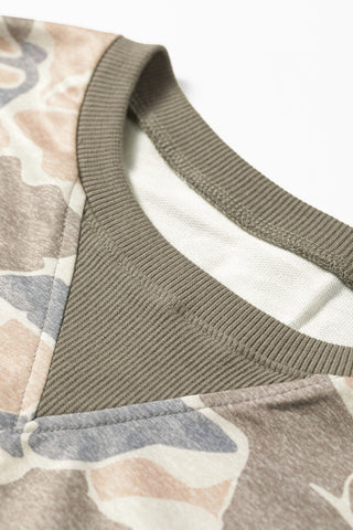 Camo Crew Neck Sweatshirt