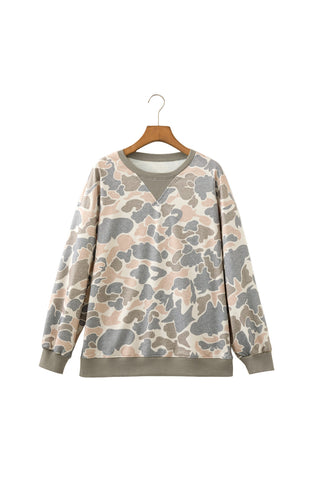 Camo Crew Neck Sweatshirt