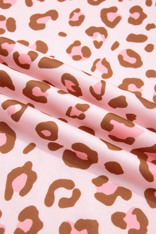 Leopard and Polka Dot Top - Pink
