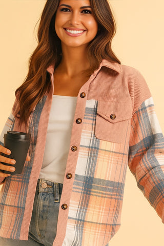 Corduroy Pink Shacket